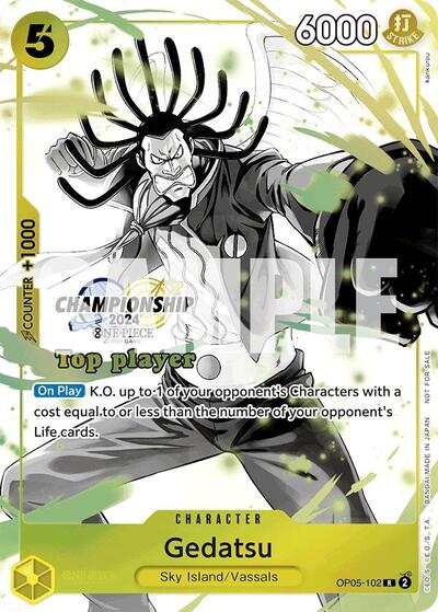 Gedatsu (Championship 2024 Top Player Pack Vol. 2) - OP05-102 - Rare - One Piece Promotion Cards