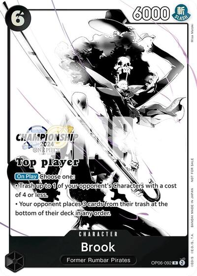 Brook (Championship 2024 Top Player Pack Vol. 2) - OP06-092 - Rare - One Piece Promotion Cards