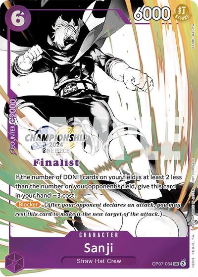 Sanji (Championship 2024 Finalist Card Set Vol. 2) - OP07-064 - Super Rare - One Piece Promotion Cards