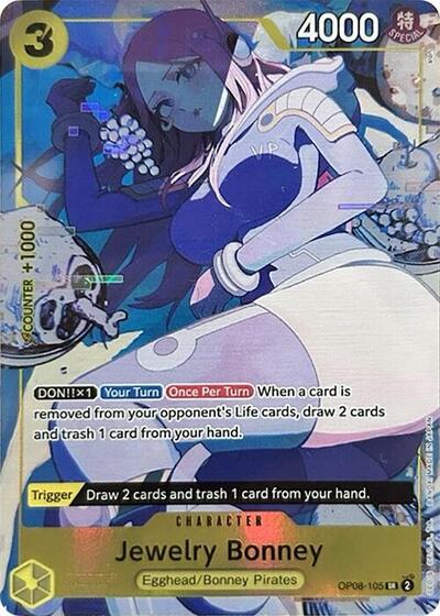 Jewelry Bonney - OP08-105 - Super Rare (Illustration Box EX) - One Piece Promotion Cards