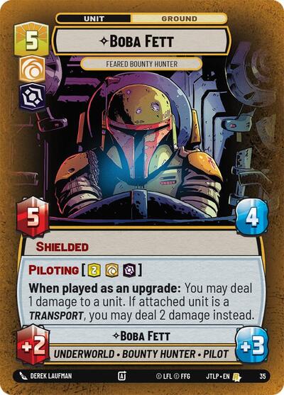 Boba Fett - Feared Bounty Hunter - 35 - Rare (Foil) - Jump to Lightspeed: Weekly Play Promos