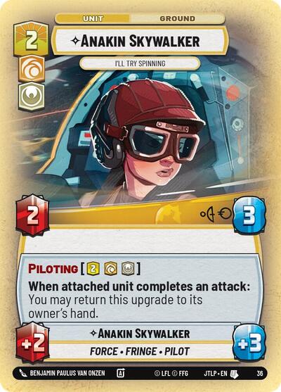 Anakin Skywalker - I'll Try Spinning - 36 - Uncommon (Foil) - Jump to Lightspeed: Weekly Play Promos