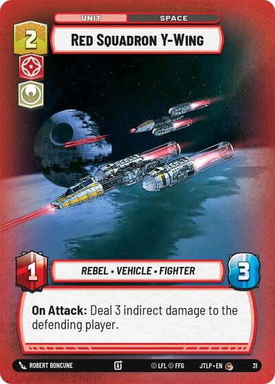 Red Squadron Y-Wing - 31 - Common (Foil) - Jump to Lightspeed: Weekly Play Promos