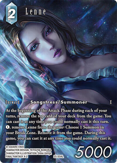 Lenne - 25-034L - Legend (Full Art) - Tears of the Planet