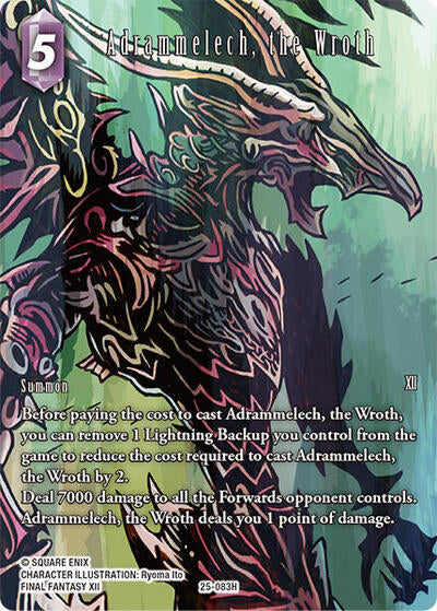 Adrammelech, the Wroth - 25-083H - Hero (Full Art) - Tears of the Planet