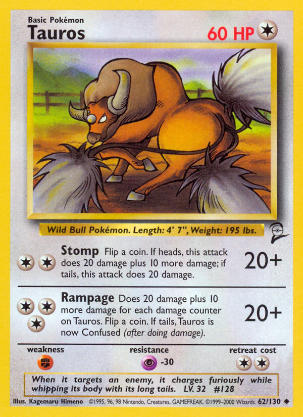 Tauros - 062/130 - Base Set 2