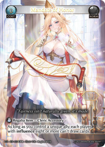 Mandate of Honor - 025 - Collector Promo - Promotional Cards