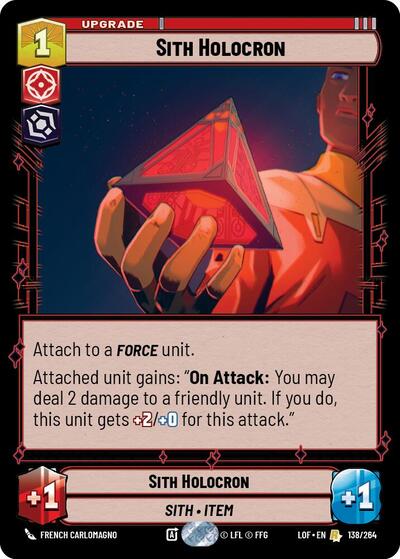 Sith Holocron - 138/264 - Rare - Legends of the Force