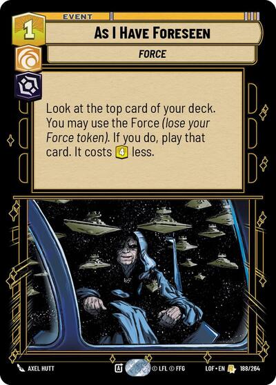 As I Have Foreseen - 188/264 - Rare - Legends of the Force