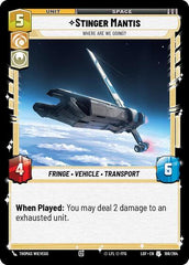 Stinger Mantis - Where Are We Going? - 198/264 - Uncommon - Legends of the Force