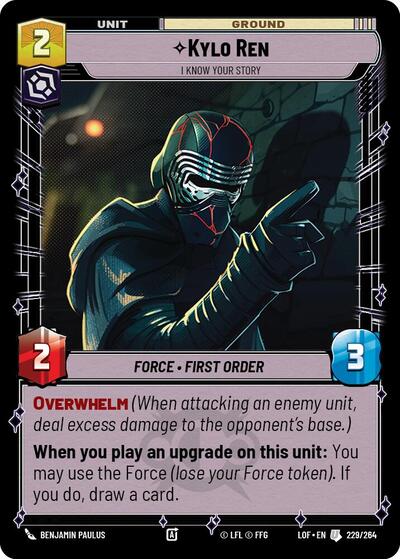 Kylo Ren - I Know Your Story - 229/264 - Uncommon - Legends of the Force