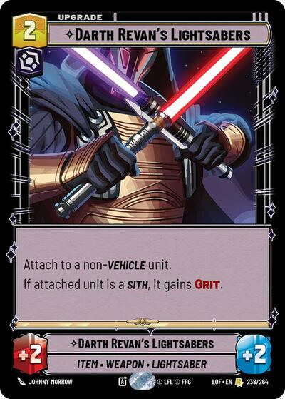 Darth Revan's Lightsabers - 238/264 - Rare - Legends of the Force
