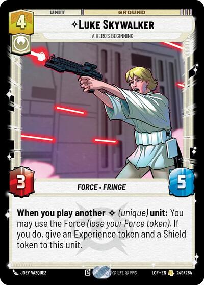 Luke Skywalker - A Hero's Beginning - 249/264 - Rare - Legends of the Force