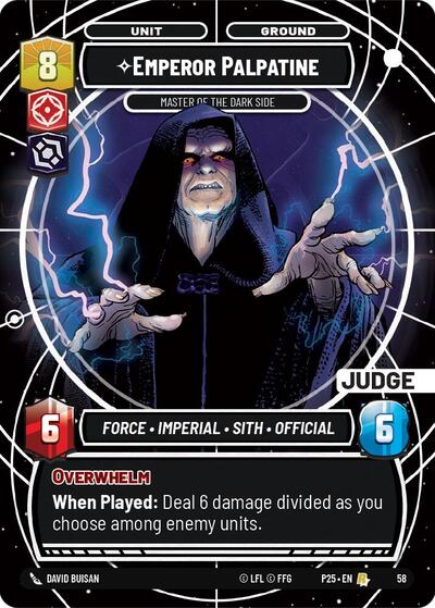 Emperor Palpatine - Master of the Dark Side - 58 - Rare - Judge Promos