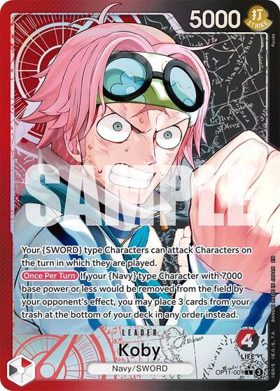 Koby - OP11-001 - Leader (Alternate Art) - A Fist of Divine Speed