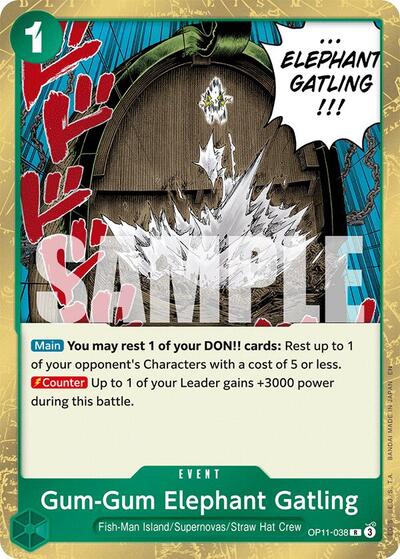 Gum-Gum Elephant Gatling - OP11-038 - Rare - A Fist of Divine Speed