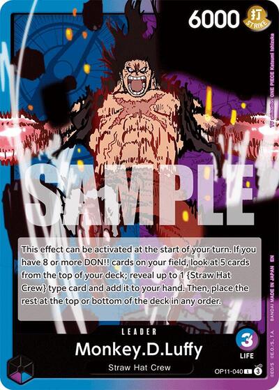 Monkey.D.Luffy - OP11-040 - Leader - A Fist of Divine Speed