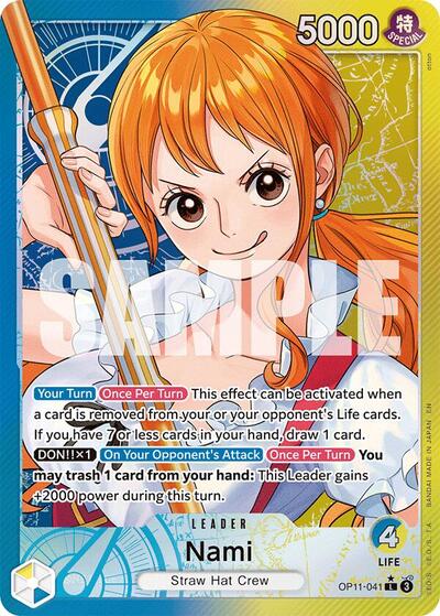 Nami - OP11-041 - Leader (Alternate Art) - A Fist of Divine Speed