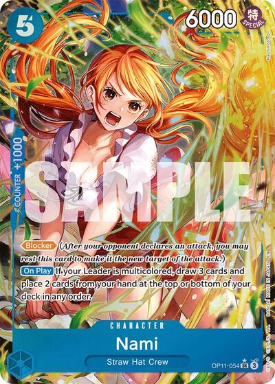 Nami - OP11-054 - Super Rare (Alternate Art) - A Fist of Divine Speed