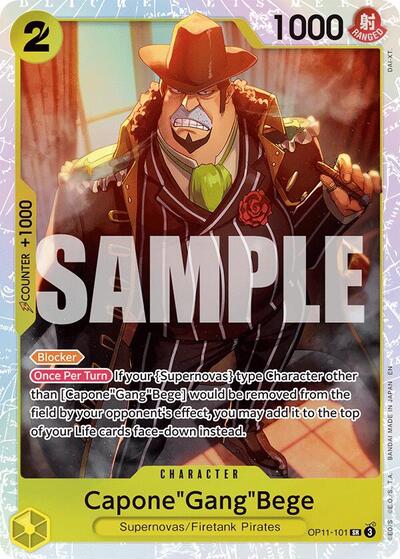 Capone"Gang"Bege - OP11-101 - Super Rare - A Fist of Divine Speed