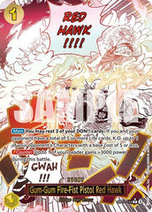 Gum-Gum Fire-Fist Pistol Red Hawk - OP11-114 - Rare (Alternate Art) - A Fist of Divine Speed