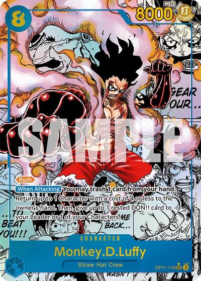 Monkey.D.Luffy - OP11-118 - Secret Rare (Manga Alt Art) - A Fist of Divine Speed