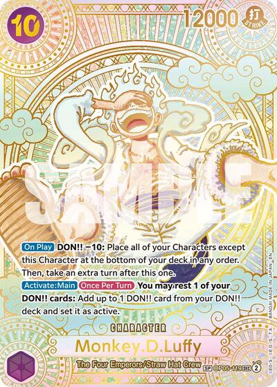 Monkey.D.Luffy (119) (SP) - OP05-119 - Secret Rare (Gold Special Alt Art) - A Fist of Divine Speed