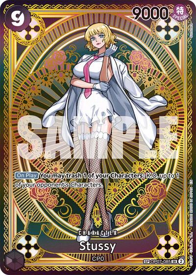 Stussy - OP07-085 - Super Rare (Special Alternate Art) - A Fist of Divine Speed