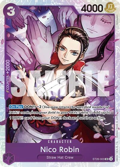Nico Robin - ST26-003 - Super Rare - ST-26: Starter Deck 26 PURPLE/BLACK Monkey.D.Luffy