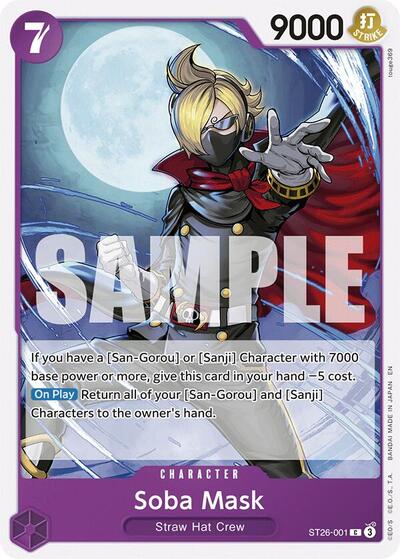 Soba Mask - ST26-001 - Common - ST-26: Starter Deck 26 PURPLE/BLACK Monkey.D.Luffy