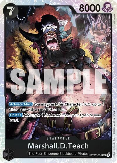 Marshall.D.Teach - ST27-005 - Super Rare - ST-27: Starter Deck 27 BLACK Marshall.D.Teach