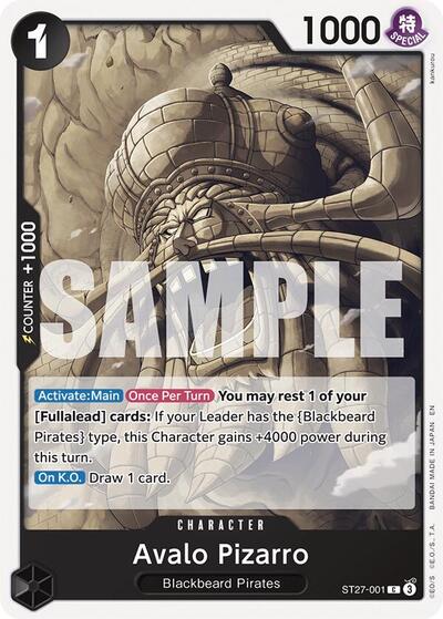 Avalo Pizarro - ST27-001 - Common - BLACK Marshall.D.Teach