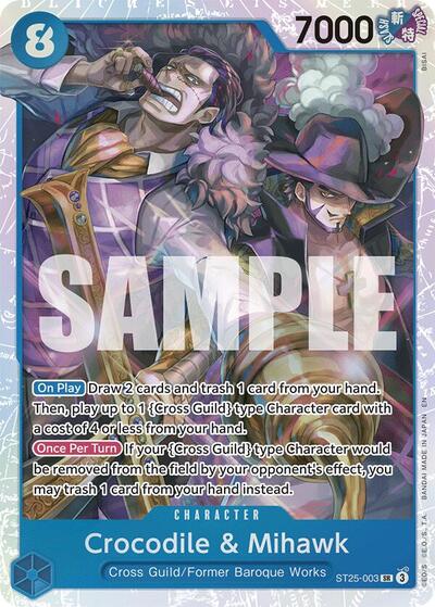 Crocodile & Mihawk - ST25-003 - Super Rare - ST-25: Starter Deck 25 BLUE Buggy
