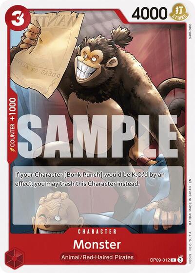 Monster - OP09-012 - Common (Reprint) - RED Shanks