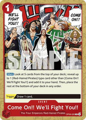 Come On!! We'll Fight You!! - OP09-020 - Rare (Reprint) - RED Shanks