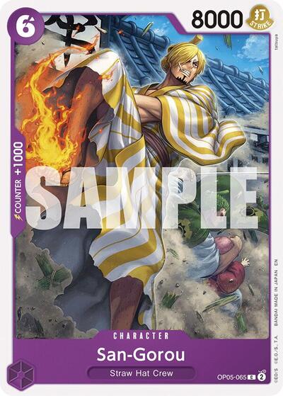 San-Gorou - OP05-065 - Common (Reprint) - PURPLE/BLACK Monkey.D.Luffy