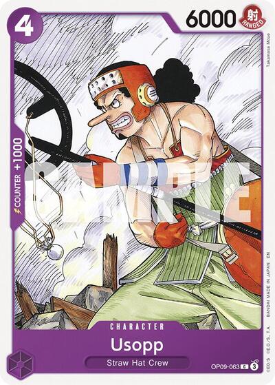 Usopp - OP09-063 - Common (Reprint) - PURPLE/BLACK Monkey.D.Luffy