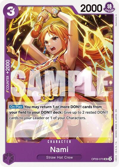 Nami - OP09-070 - Uncommon (Reprint) - PURPLE/BLACK Monkey.D.Luffy