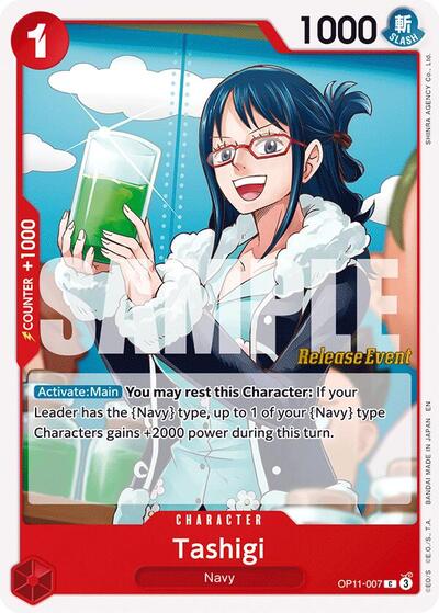 Tashigi - OP11-007 - Common - A Fist of Divine Speed Release Event Cards