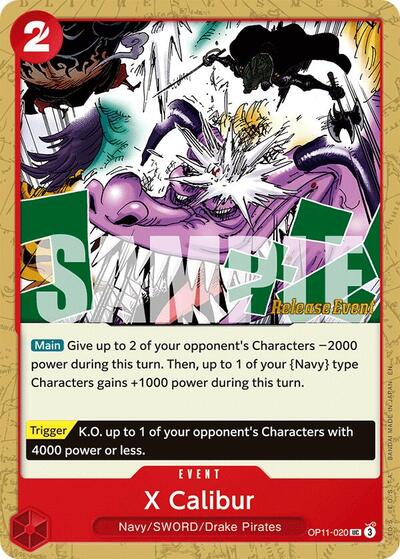 X Calibur - OP11-020 - Uncommon - A Fist of Divine Speed Release Event Cards