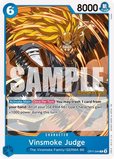 Vinsmoke Judge - OP11-044 - Common - A Fist of Divine Speed Release Event Cards