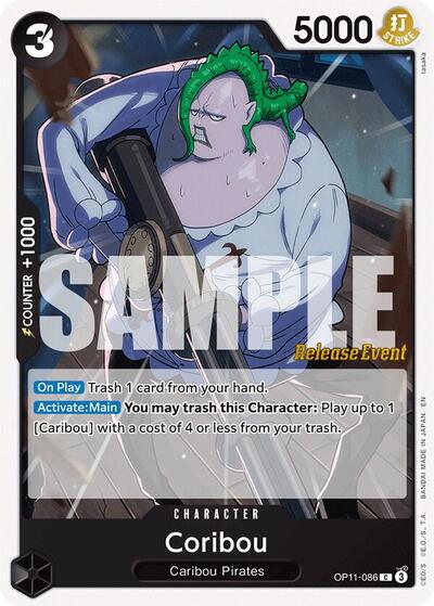 Coribou - OP11-086 - Common - A Fist of Divine Speed Release Event Cards