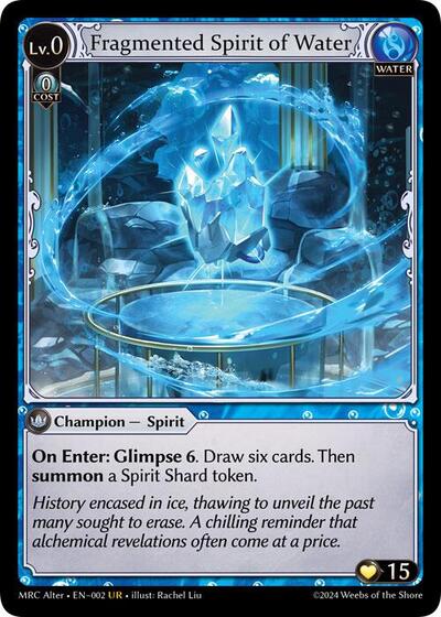 Fragmented Spirit of Water - 2 - Ultra Rare - Mercurial Heart Alter Edition