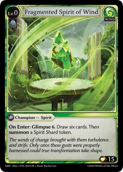 Fragmented Spirit of Wind - 3 - Ultra Rare - Mercurial Heart Alter Edition