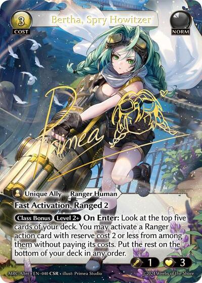 Bertha, Spry Howitzer - 40 - Collector Super Rare - Mercurial Heart Alter Edition