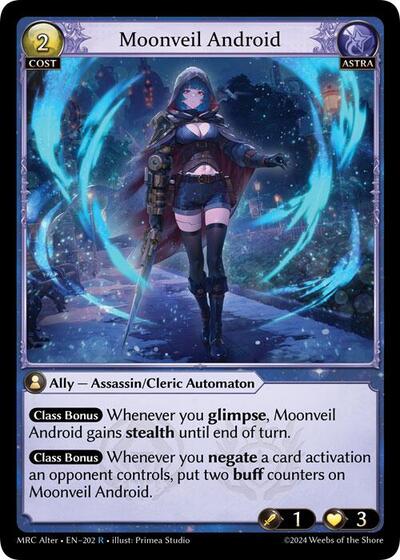 Moonveil Android - 202 - Rare - Mercurial Heart Alter Edition