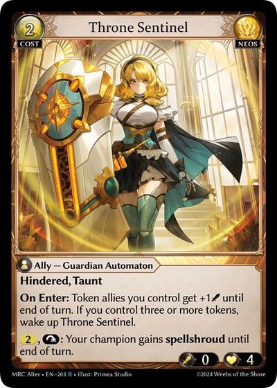 Throne Sentinel - 203 - Rare - Mercurial Heart Alter Edition