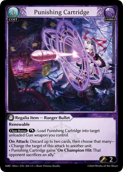 Punishing Cartridge - 204 - Super Rare - Mercurial Heart Alter Edition