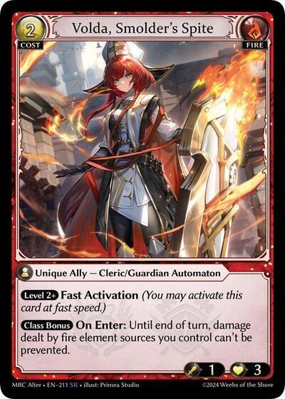 Volda, Smolder's Spite - 211 - Super Rare - Mercurial Heart Alter Edition