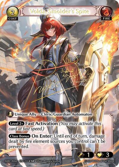 Volda, Smolder's Spite - 211 - Collector Super Rare - Mercurial Heart Alter Edition